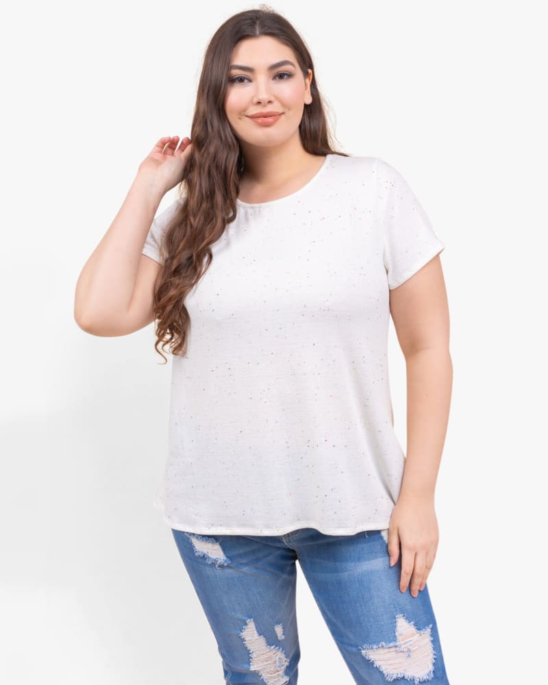 Front of plus size Vanessa Short-Sleeve High-Low Top by Gilli | Dia&Co | dia_product_style_image_id:130684